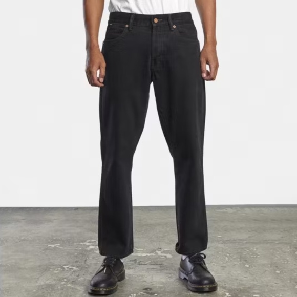 RVCA NWT New Dawn Jeans Jet black. Mens 34 - Picture 1 of 2